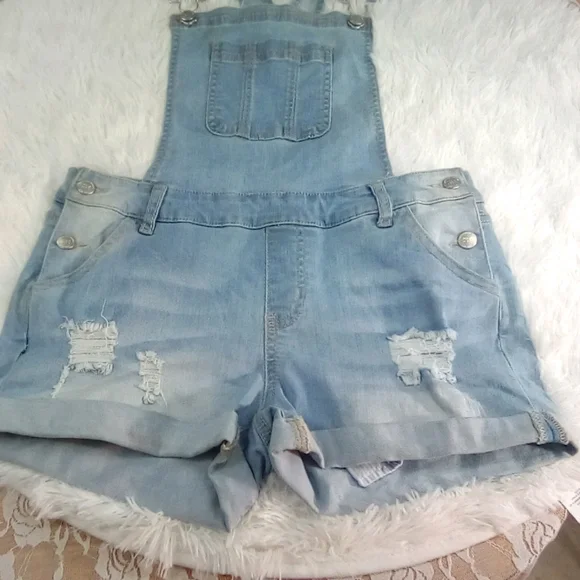 Wax Jean Distressed Shortall, Size M - Picture 7 of 7